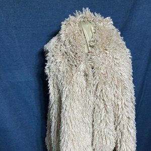 Madison 88 Cream Faux Fur Shaggy Vest